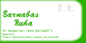 barnabas muha business card